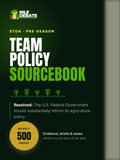 Stoa Pre-Season Team Policy Sourcebook 2026-2027 — nearly 500 pages of evidence, briefs and cases on the agriculture resolution