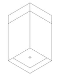 Wave 1116.402 SQUARE - wandschouw 45 cm - 2 kleuren naar keuze - interne motor - LED - afzuigkapSpecialist.nl