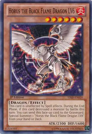 YuGiOh Starter Deck Kaiba Reloaded Single Card Common Horus the Black Flame Dragon LV6 YSKR-EN020
